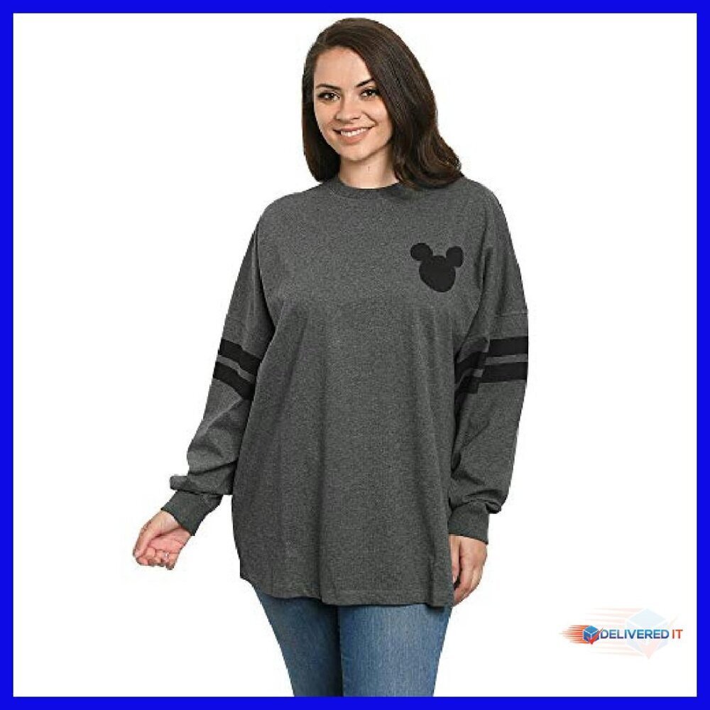 Oversized Long Sleeve Crewneck Jersey Shirt - 100% Cotton - Loose Fit - Picture 6 of 7
